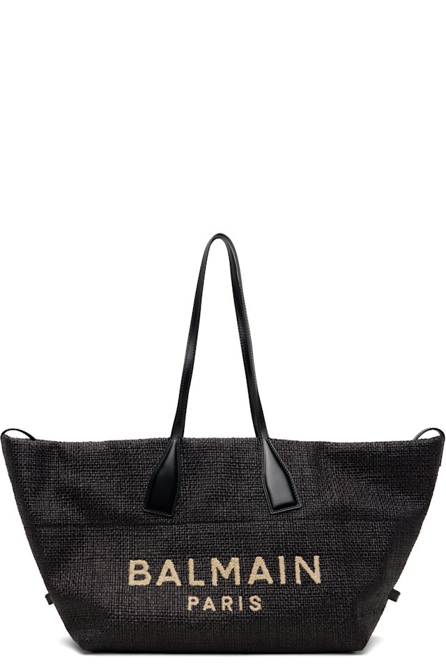 BALMAIN — Black Track Tote