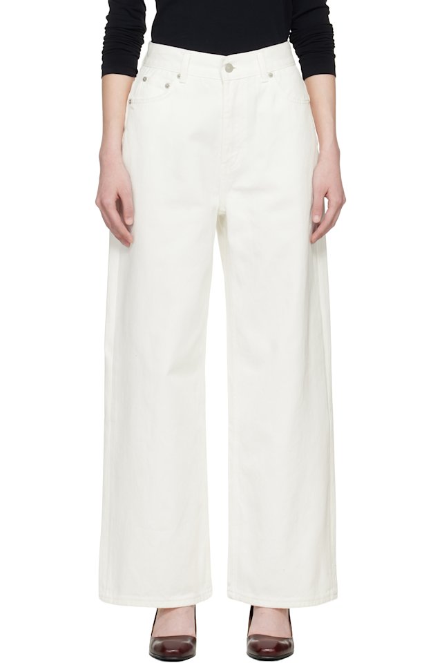 TONYWACK — Off-White Wide-Leg Baggy Denim Jeans
