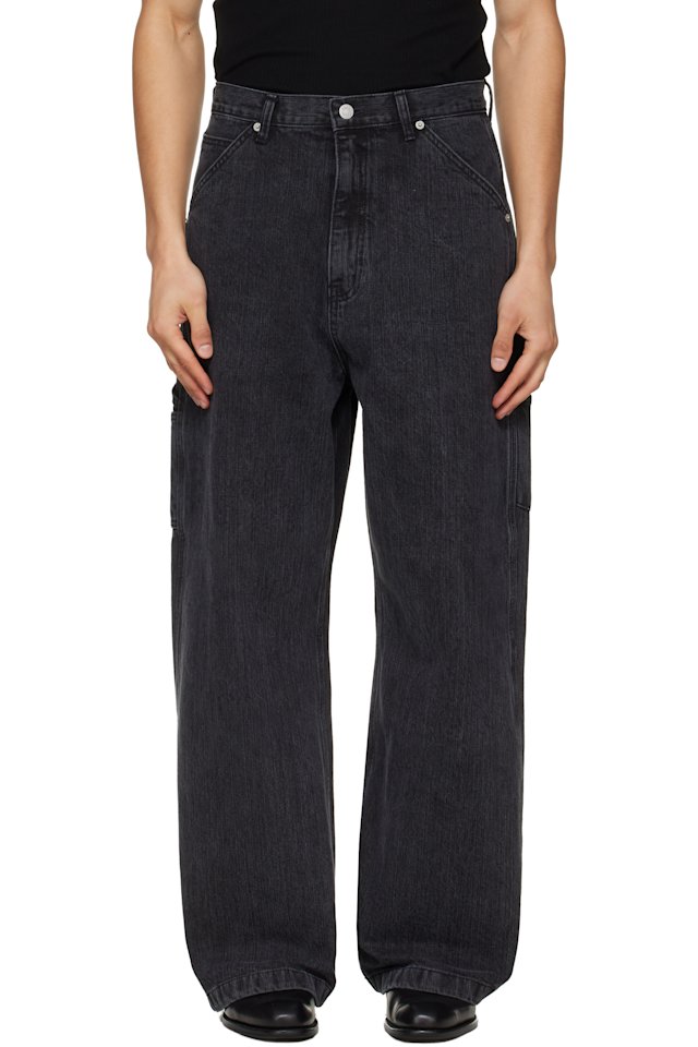 TONYWACK — Black Cord Twill Work Jeans