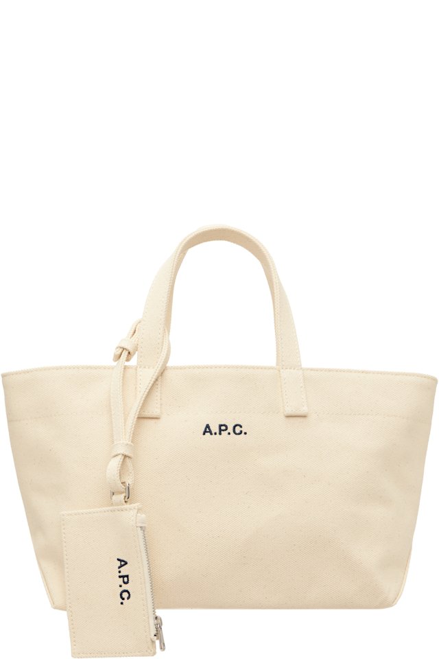 A.P.C. — Off-White 'Le Drummer' Toile Small Tote