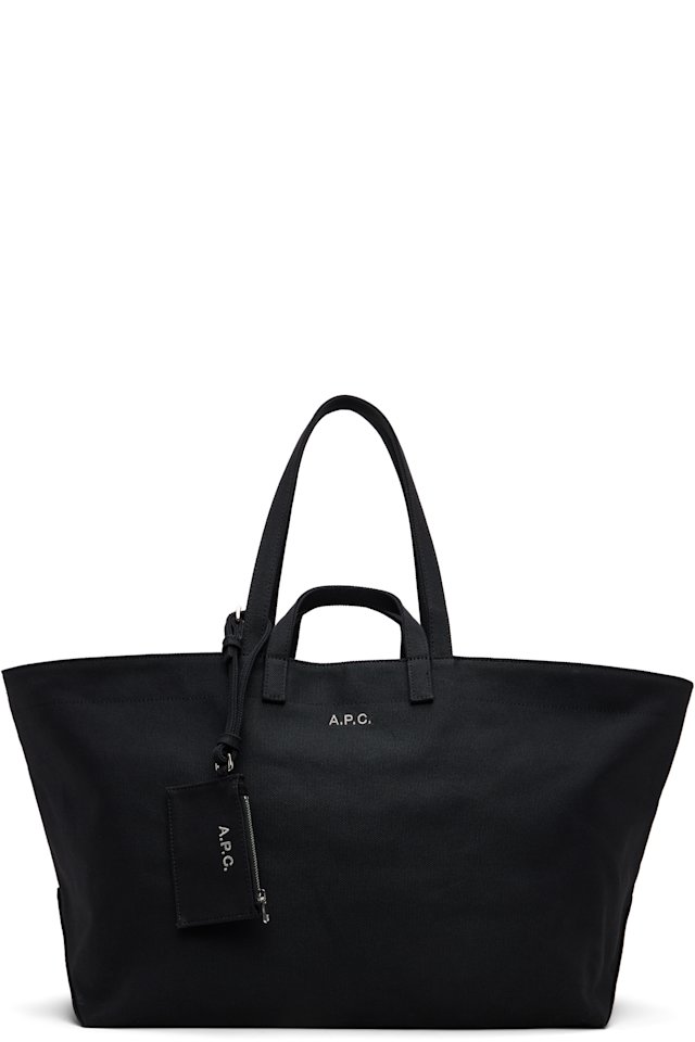 A.P.C. — Black 'Le Drummer' Toile Tote