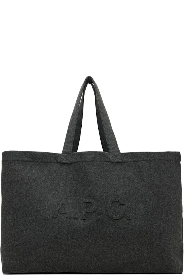 A.P.C. — Gray Trapèze Shopping Tote