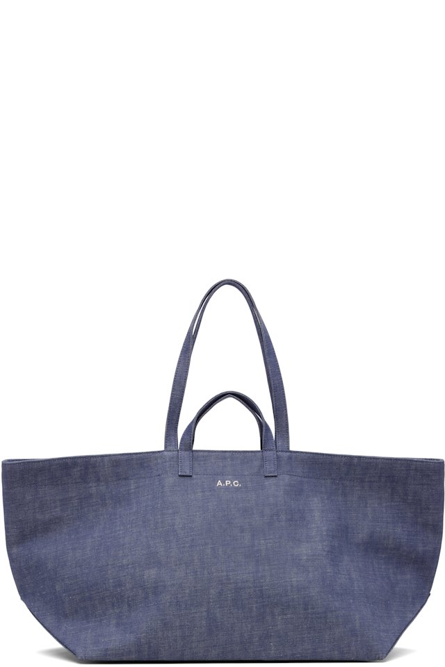 A.P.C. — Blue 'Le Drummer' Toile Tote