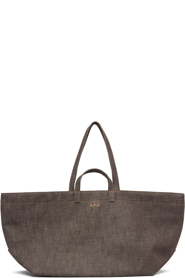 A.P.C. — Brown 'Le Drummer' Toile Tote