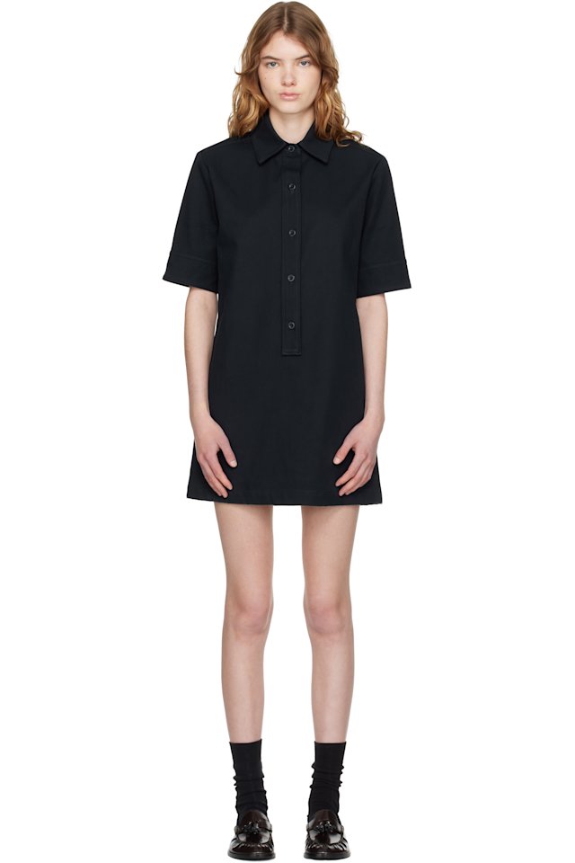 A.P.C. — Navy Poly Mini Dress