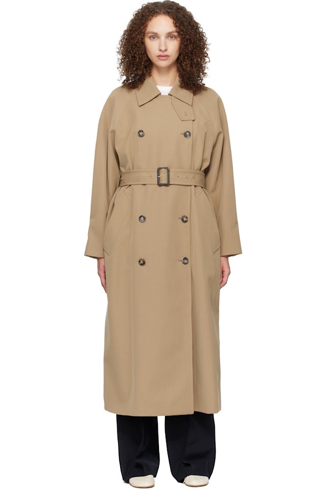 A.P.C. — Beige Belted Trench Coat