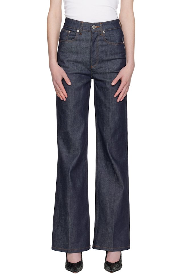 A.P.C. — Navy Domino Jeans