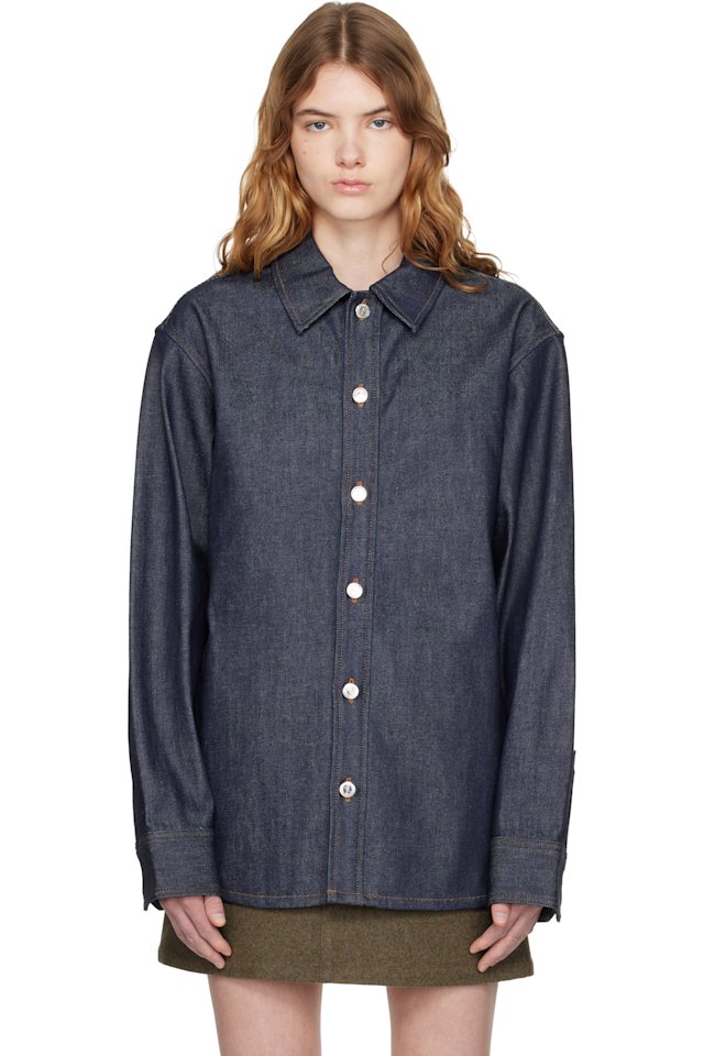 A.P.C. — Navy Denim Overshirt