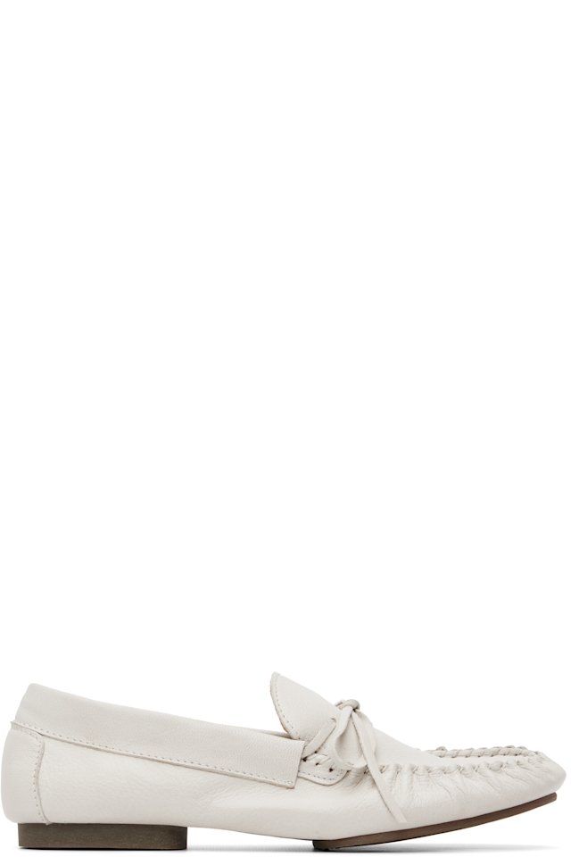 A.P.C. — White 'Les Mocassins Souples' Loafers