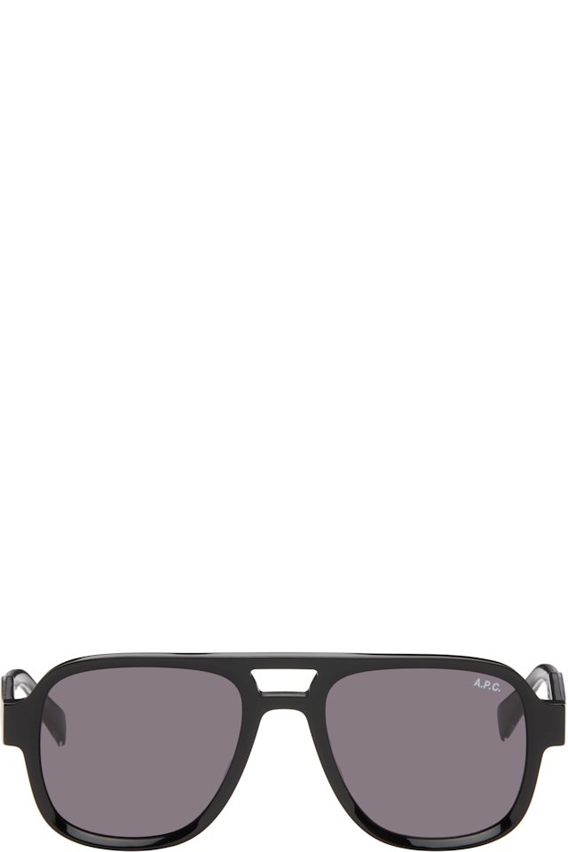 A.P.C. — Black 'Les Navigator' Sunglasses