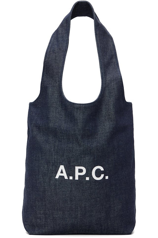 A.P.C. — Navy Ninon Small Denim Tote