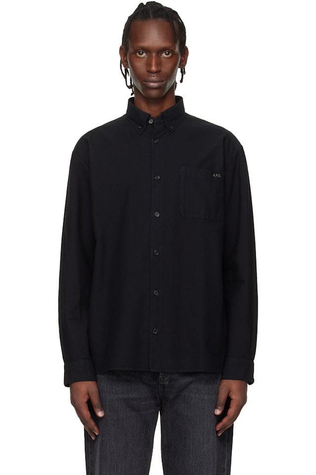 A.P.C. — Black Mateo Logo Shirt
