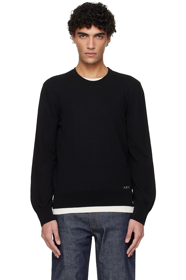 A.P.C. — Black Cotton Sweater