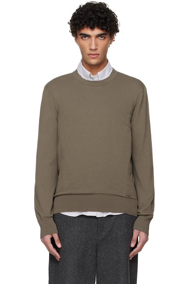 A.P.C. — Khaki Cotton Sweater