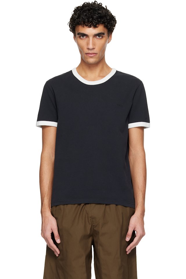 A.P.C. — Black Contrast Trim T-shirt
