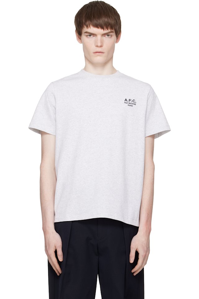 A.P.C. — Gray Standard 'Rue Madame' T-shirt