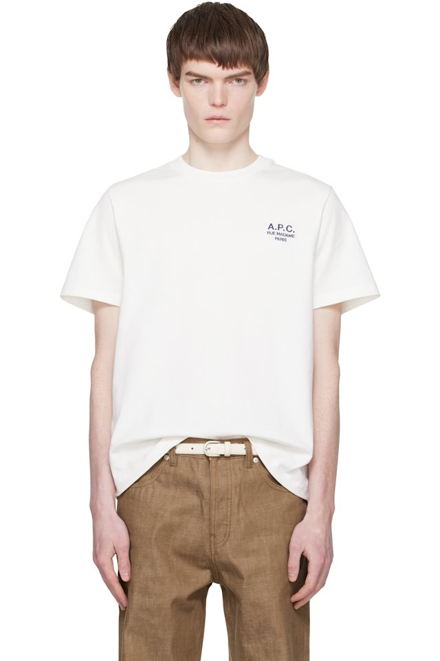 A.P.C. — White Standard 'Rue Madame' T-shirt