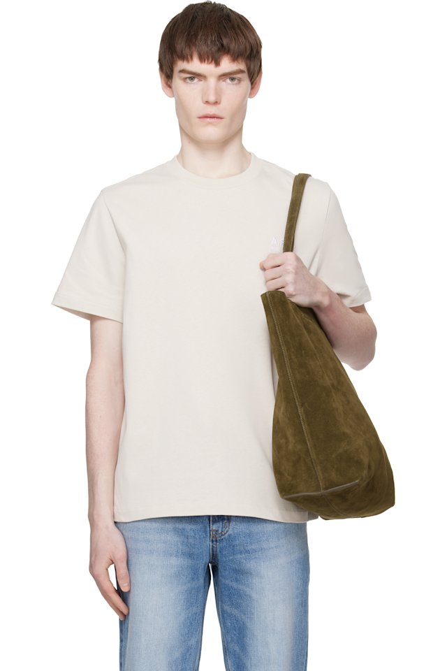 A.P.C. — Beige Standard 'Rue Madame' T-shirt