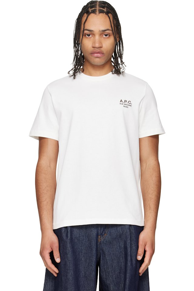 A.P.C. — White Standard 'Rue Madame' T-shirt