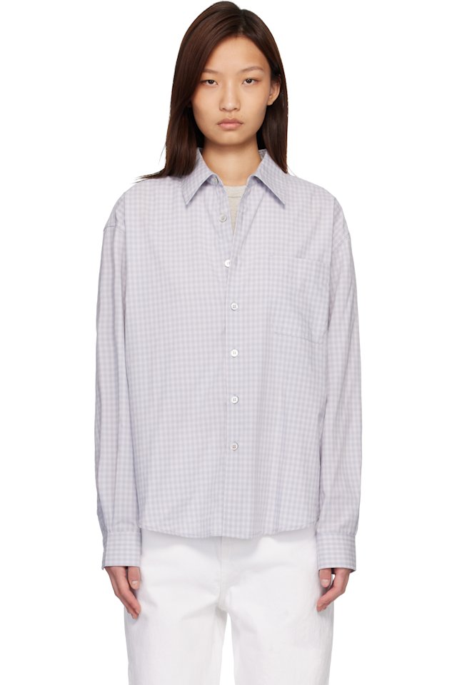 COOR — Blue Micro Ombre Check Shirt