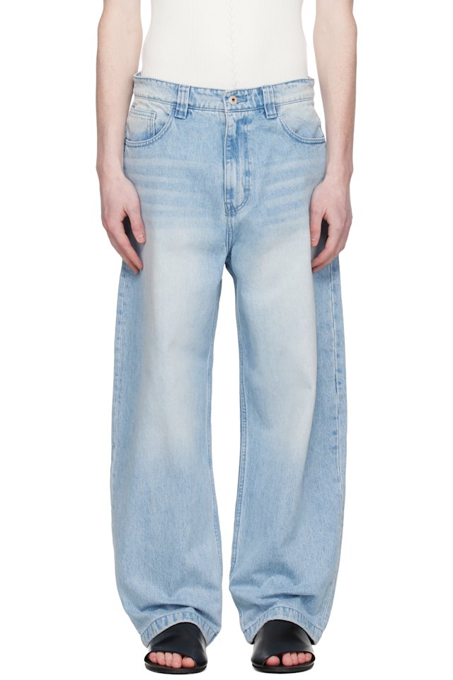 COOR — Blue Washed Baggy Fit Jeans