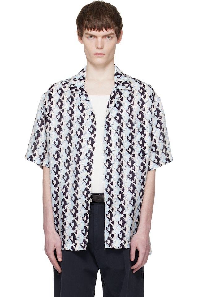 Lanvin — Blue Lunar Year Print Shirt