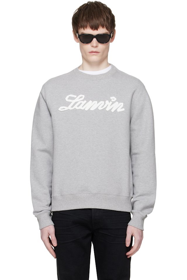 Lanvin — Gray 'Lanvin Ribbon' Sweatshirt