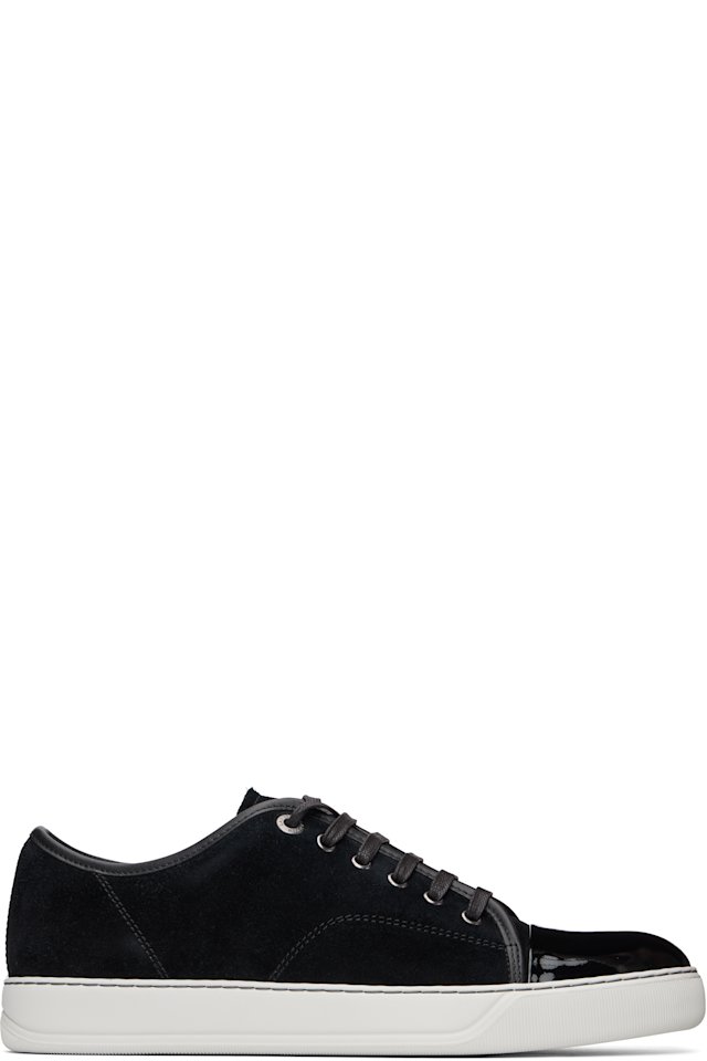 Lanvin — Black DBB1 Patent Leather & Suede Sneakers