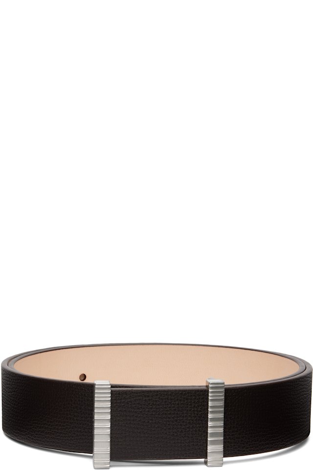 Paul Smith — Brown Stripe Buckle Belt