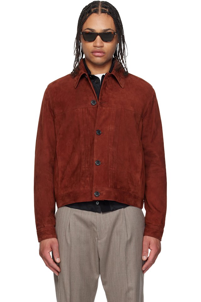 Paul Smith — Red Slim Fit Denim Style Suede Jacket