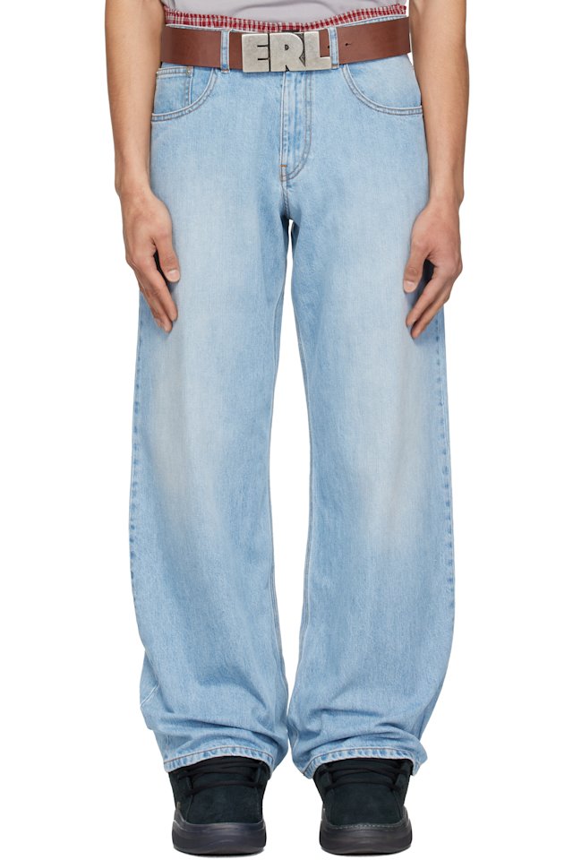 ERL — Blue Woven Jeans