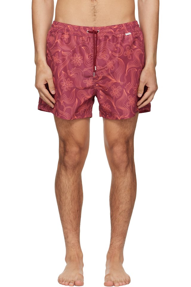 Paul Smith — Burgundy Knots Swim Shorts