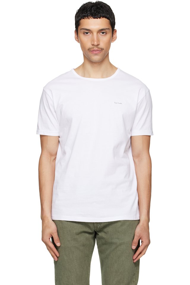 Paul Smith — Five-Pack White Organic Cotton Logo Lounge T-shirts