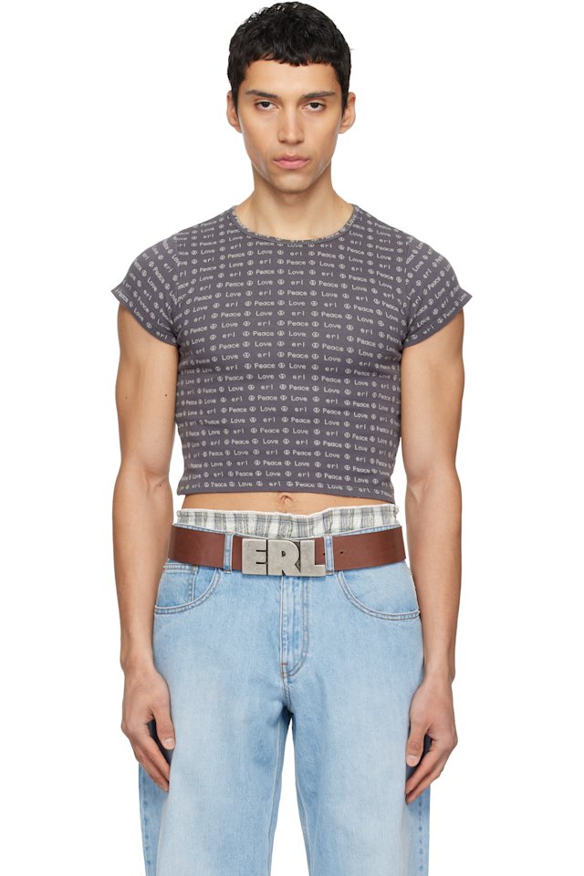ERL — Gray Jacquard Baby T-shirt