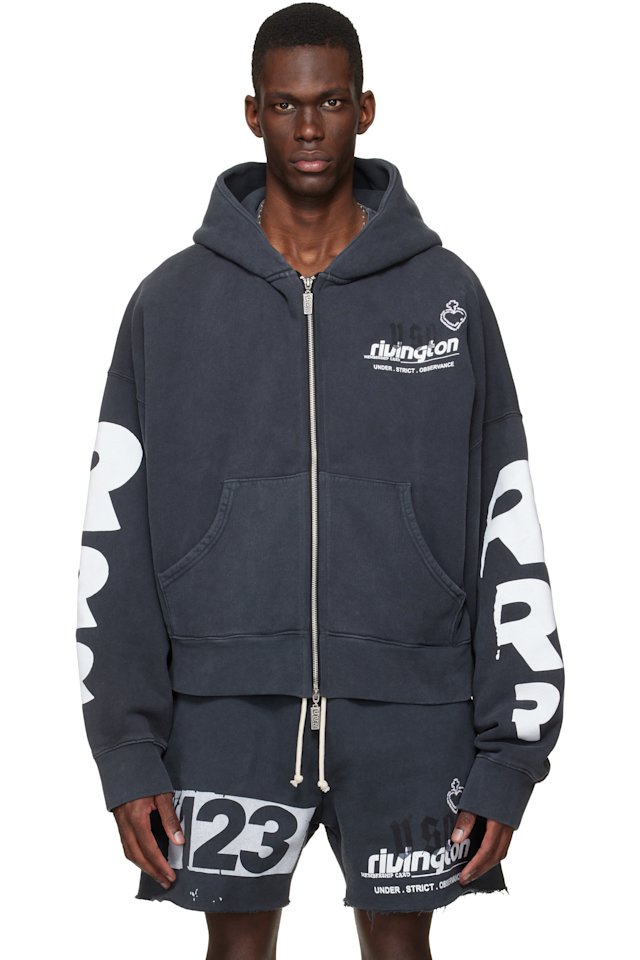 Rivington Roi Rebis — Black Membership USO Zip Hoodie