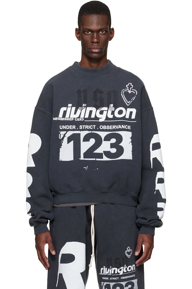 Rivington Roi Rebis — Black Membership USO Crewneck Sweatshirt