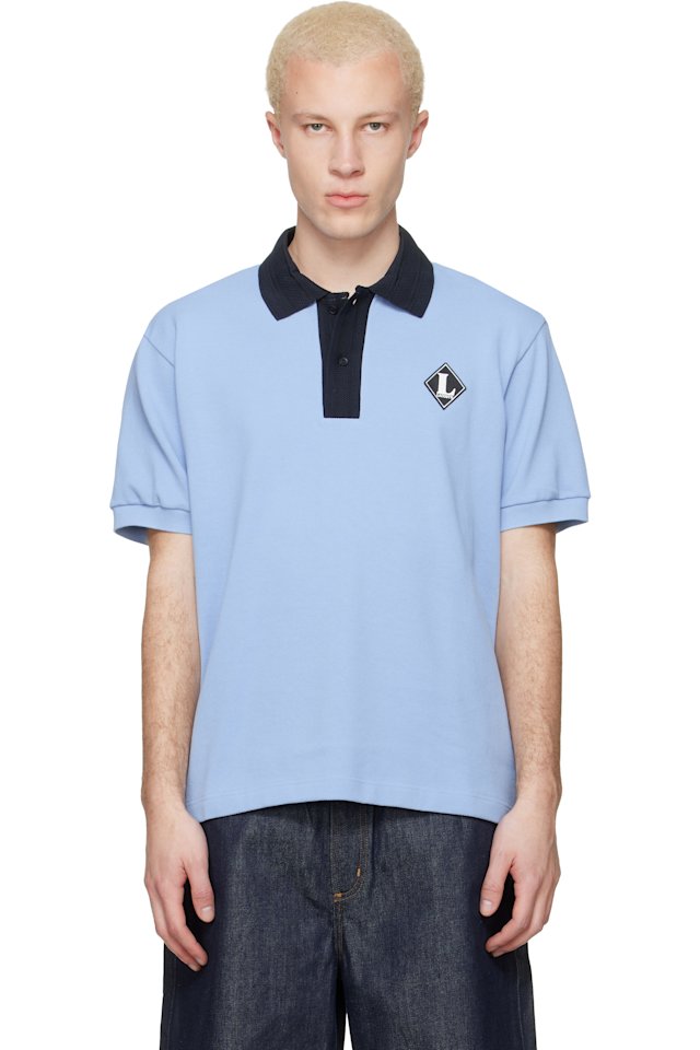 Lacoste — Blue 'French Made' Classic Fit Badge Polo