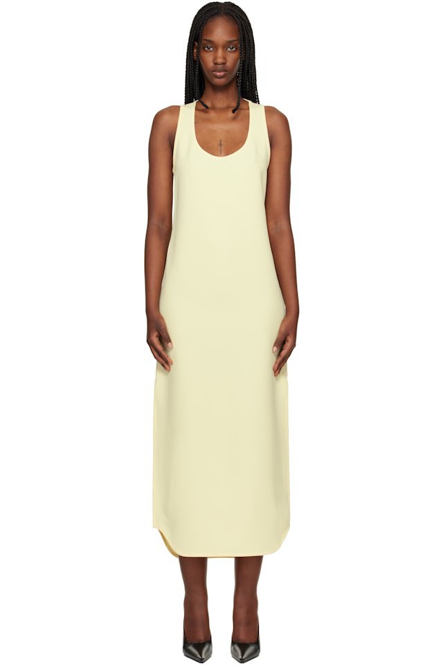 WARDROBE.NYC — Yellow Matte Tank Maxi Dress