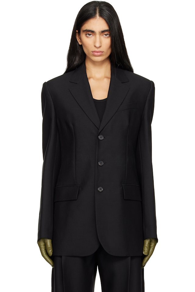 WARDROBE.NYC — Black Light Longline Blazer