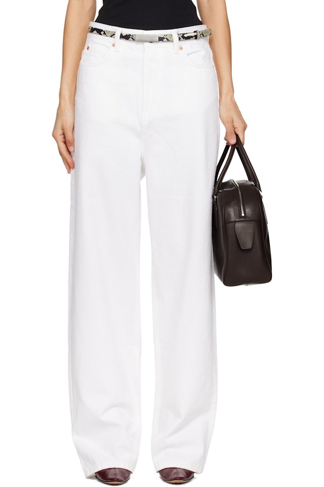WARDROBE.NYC — White Low Rise Jeans