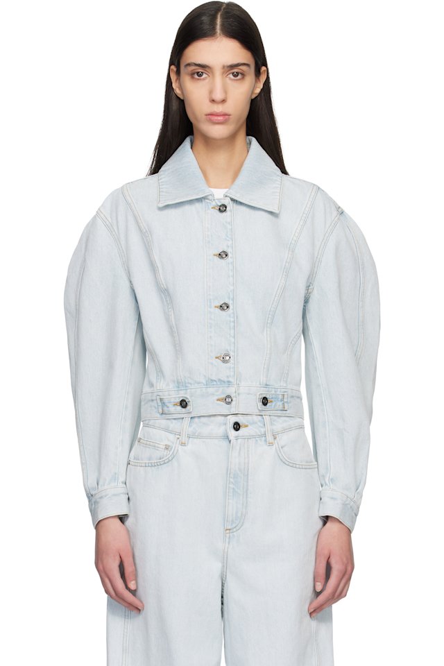 Givenchy — Blue Back-To-Front Cocoon Denim Jacket