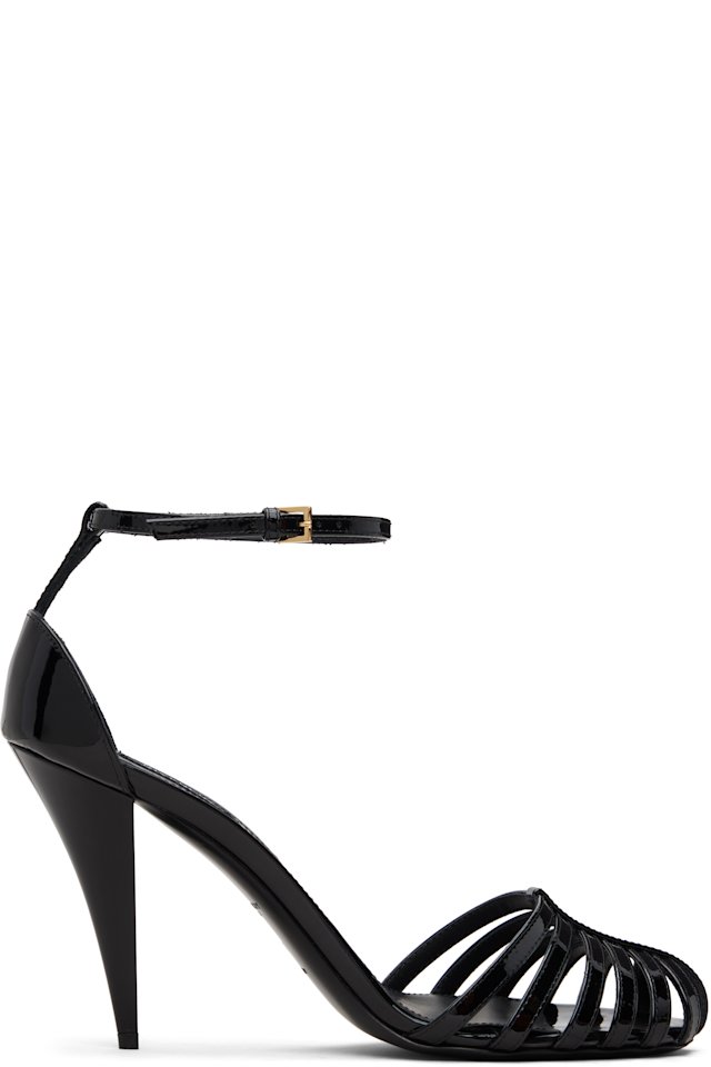 Givenchy — Black Cage Heeled Sandals