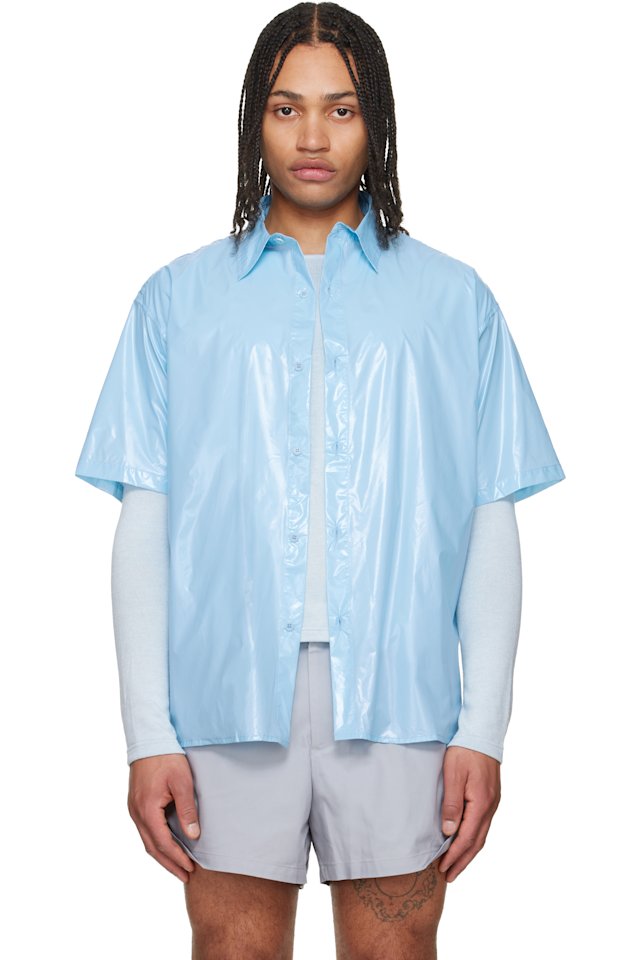 LII — Blue Gloss Short-Sleeve Shirt