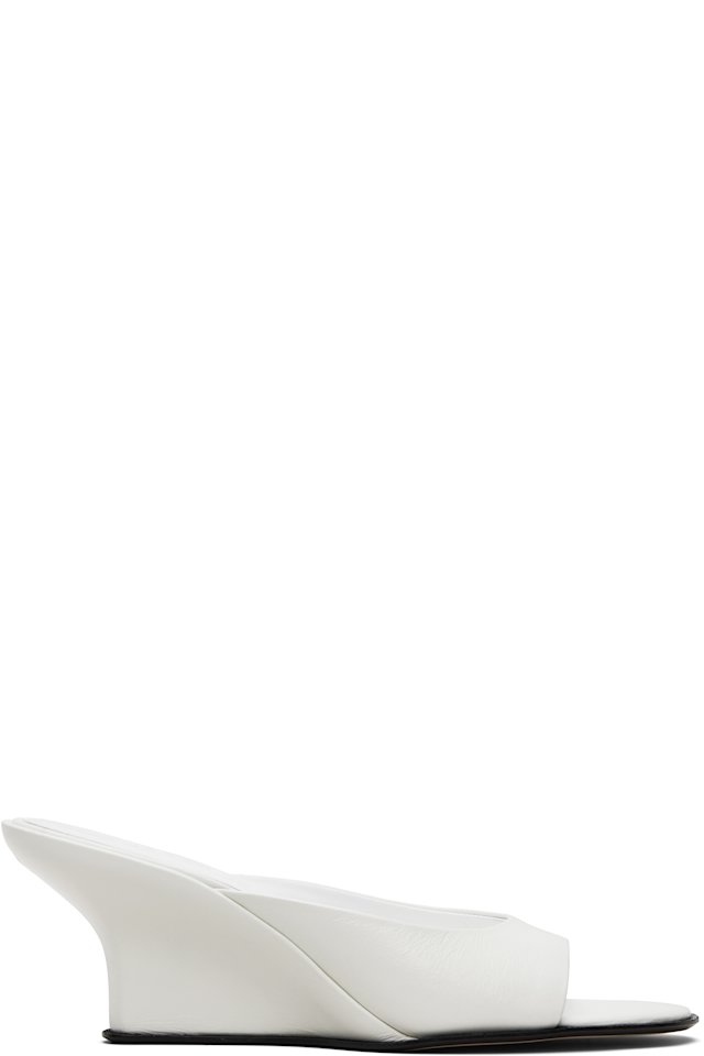 BY FAR — White Caroo Heeled Sandals