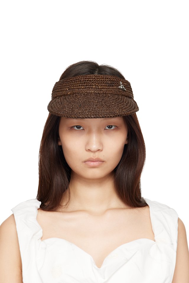 Vivienne Westwood — Brown Raffia Visor