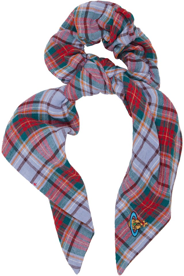 Vivienne Westwood — Purple & Red Tartan Large Scrunchie