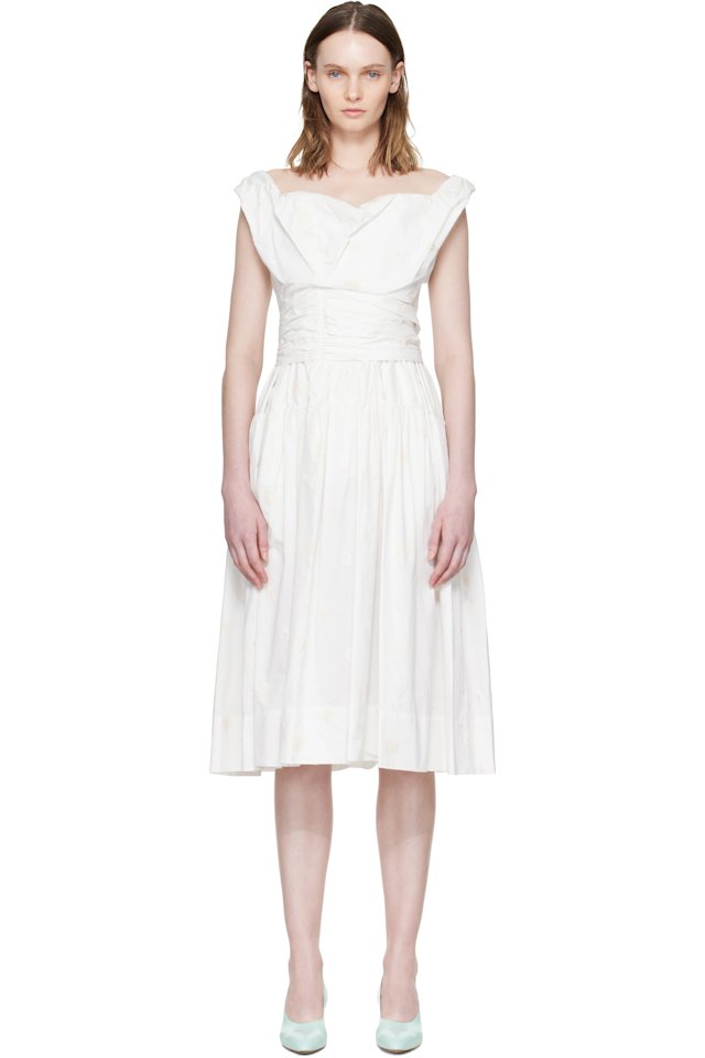 Vivienne Westwood — Off-White Sunday Corset Midi Dress