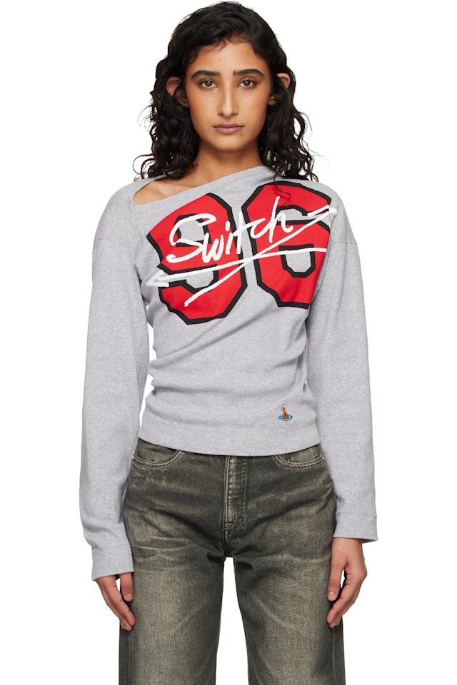 Vivienne Westwood — Gray 96 Switch Long Sleeve Hebo T-shirt