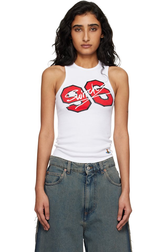 Vivienne Westwood — White '96 Switch' 90s Tank Top