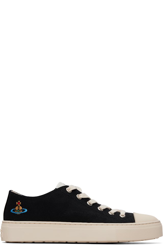 Vivienne Westwood — Black Low Top Plimsoll Sneakers